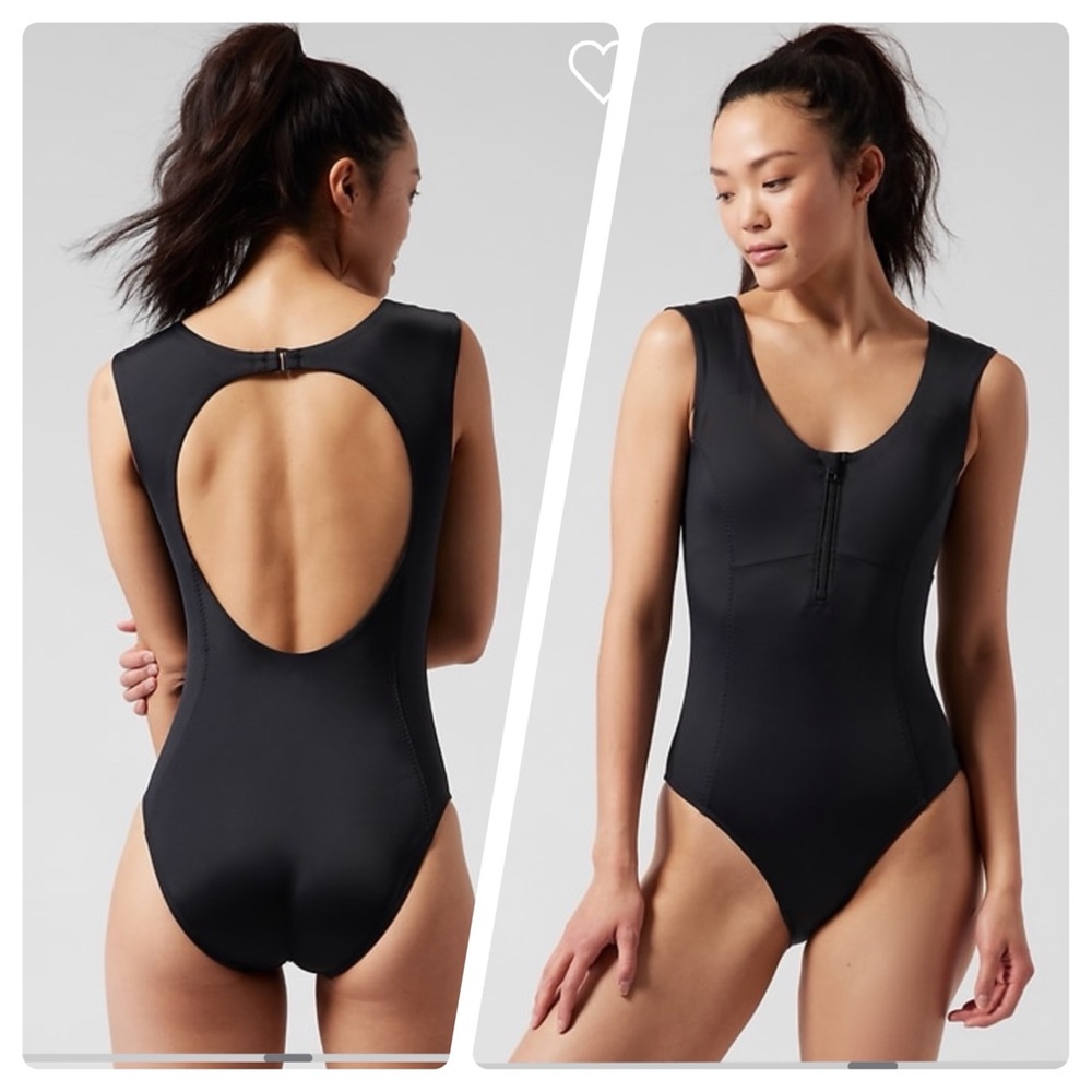 Athleta Deep Sea One Piece Swimsuit // Black